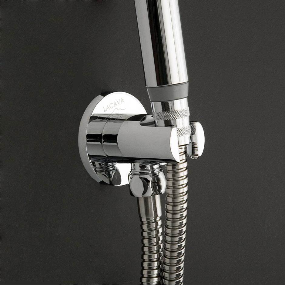 Lacava - Water intake with a hook for hand-held shower head - Polished Nickel