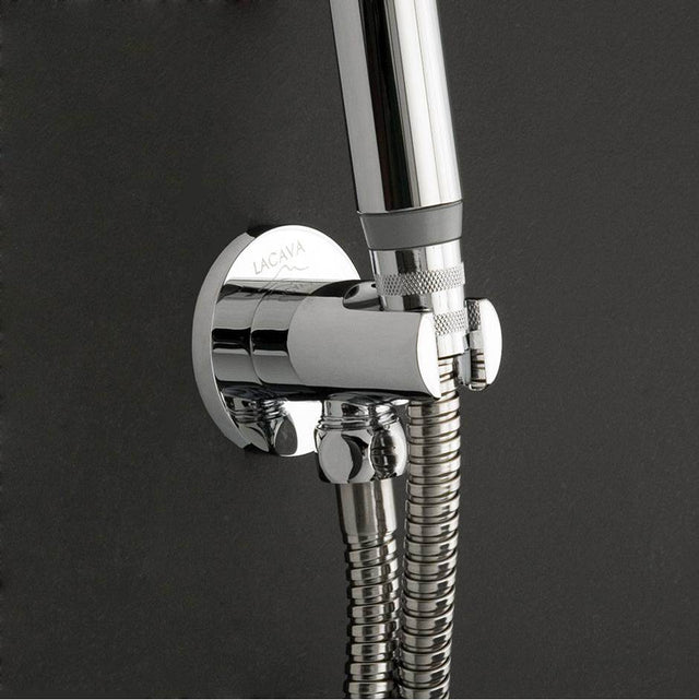 Lacava - Water intake with a hook for hand-held shower head - Polished Nickel