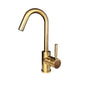 Lacava - Deck-mount single-hole faucet with a goose-neck swiveling spout, one lever handle, and a pop-up drain. - Polished Nickel