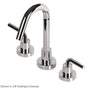 Lacava - Deck-mount three-hole faucet with a gooseneck swiveling spout, two curved lever handles, and a pop-up drain. - Polished Nickel