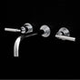 Lacava - TRIM- Wall-mount three-hole faucet with two lever handles, no backplate, spout 6''. - Polished Nickel