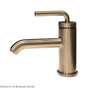 Lacava - Deck-mount single-hole faucet with a pop-up and curved lever handle. Water flow rate: 1.2 gpm pressure compensating aerator, - Polished Nickel