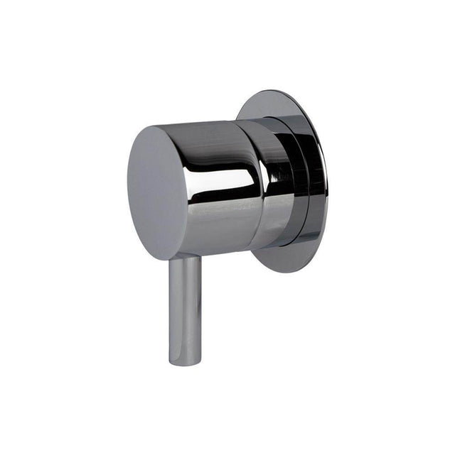 Lacava - TRIM ONLY - 3-Way diverter valve GPM 10 (43.5 PSI) with square back plate and round lever handle - Polished Nickel