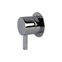 Lacava - TRIM ONLY - 3-Way diverter valve GPM 10 (43.5 PSI) with square back plate and round lever handle - Polished Nickel