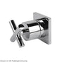 Lacava - TRIM ONLY - 3-Way diverter valve GPM 10 (43.5 PSI) with rectangular back plate and cross handle - Polished Nickel