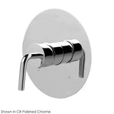 Lacava - TRIM ONLY - Balanced Mixer with curved handle and round backplate - Flow rate: 4.0 GPM (43.5 PSI) - Polished Nickel