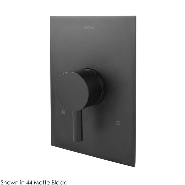 Lacava - TRIM ONLY - Built-in pressure balancing mixer with a lever handle and squared backplate. Water flow rate: 4.67 gpm at 60 psi - Polished Nickel