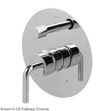 Lacava - TRIM ONLY - Balanced Mixer with 2-way diverter with curved lever handle and round backplate  - Flow rate: 4.0 GPM (43.5 PSI) - Polished Nickel