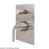 Lacava - TRIM ONLY - Balanced Mixer with 2-way diverter with curved lever handle and square backplate  - Flow rate: 4.0 GPM (43.5 PSI) - Polished Nickel