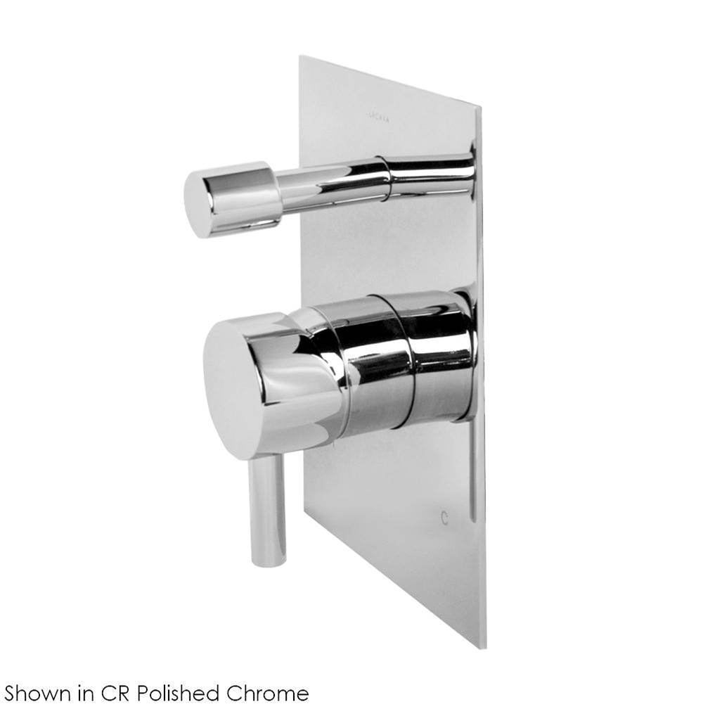 Lacava - TRIM ONLY - Built-in pressure balancing mixer with 2-way diverter, lever handle and squared backplate. Water flow rate: 4.67 gpm at 60 psi - Polished Nickel