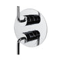 Lacava - Built-in progressive pressure balancing mixer with 2-way diverter, two curved lever handles and a rounded backplate. Water flow rate: 4.2 gpm at 43.5 psi. Rough-in No. VPBP2 sold separately. DIAM: 7-1/4'' - Polished Nickel