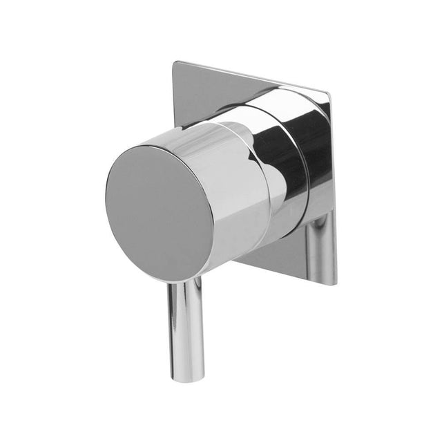 Lacava - TRIM ONLY - 3-Way diverter valve GPM 10 (43.5 PSI) with round back plate and round lever handle - Polished Nickel