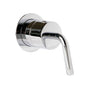 Lacava - TRIM ONLY - 3-way diverter, flow rate 10 GPM (43.5 PST), curved lever handle, round backplate - Polished Nickel