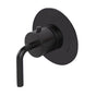 Lacava - TRIM ONLY - Regular Thermostat, flow rate 10 GPM, curved lever handle on round knob, round backplate - Polished Nickel