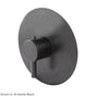 Lacava - TRIM ONLY - Built-in thermostatic valve with single handle and round backplate. Water flow rate: 10.5 gpm at 43.5 psi. - Polished Nickel
