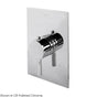 Lacava - TRIM ONLY - Built-in thermostatic valve with single handle and rectangular backplate. Water flow rate: 10.5 gpm at 43.5 psi - Polished Nickel