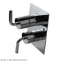 Lacava - TRIM ONLY - Thermostat w 3-way diverter + OFF, flow rate 6.1 GPM (43.5 PSI)curved lever handles, square back plate - Polished Nickel