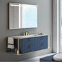 Lacava - Deck mount three hole facuet with a square neck spout, two handles, and a pop up, drain included with lever handle SPOUT: 6'', H: 5 1/8'' - Polished Nickel