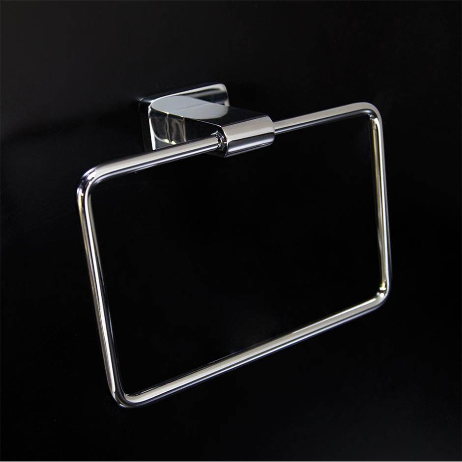 Lacava - Wall mount towel ring made of chrome plated brass W: 7 1/2'', D: 2 5/8'', H: 5 1/2'' - Polished Nickel