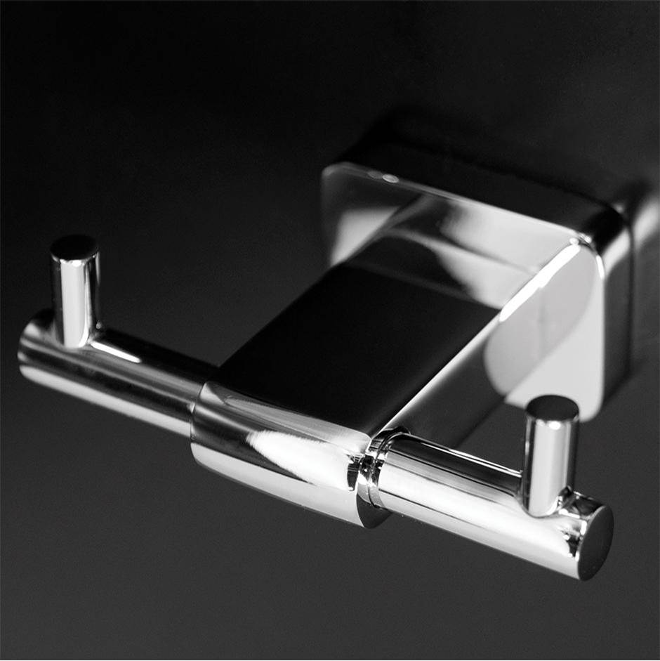 Lacava - Wall mount double robe hook made of chrome plated brass W: 4'', D: 2 5/8'', H: 1 3/8'' - Polished Nickel