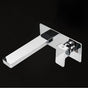 Lacava - TRIM - Wall mount two hole faucet with one lever handle on the right and backplate SPOUT: 7 3/8'', SPREAD  4'' - Polished Nickel