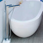 Lacava - Floor standing single hole tub filler with one lever handle, two way diverter and hand held shower with 59inch flexible hose. - Polished Nickel