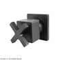 Lacava - TRIM ONLY - 3-Way diverter valve GPM 10 (43.5 PSI) with square back plate and cross handle - Polished Nickel
