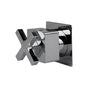 Lacava - TRIM ONLY - Stop Valve 3/4 + 1/2 adapter, flow rate 12 GPM (43.5 PSI), cross handle, square back plate - Polished Nickel