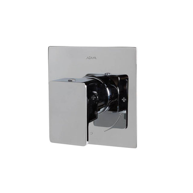 Lacava - Eleganza trim - Built-in progressive pressure balancing mixer with a lever handle and squared backplate. Water flow rate: 5.6 gpm at 43.5 psi. W: 5'', H: 5'' - Rough-in No. VPBP sold separately - Polished Nickel