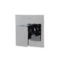 Lacava - Eleganza trim - Built-in progressive pressure balancing mixer with a lever handle and squared backplate. Water flow rate: 5.6 gpm at 43.5 psi. W: 5'', H: 5'' - Rough-in No. VPBP sold separately - Polished Nickel