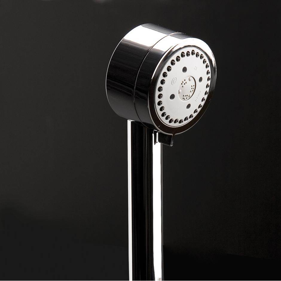 Lacava - Hand-held square shower head with 59'' flexible hose, three jets. - Polished Chrome