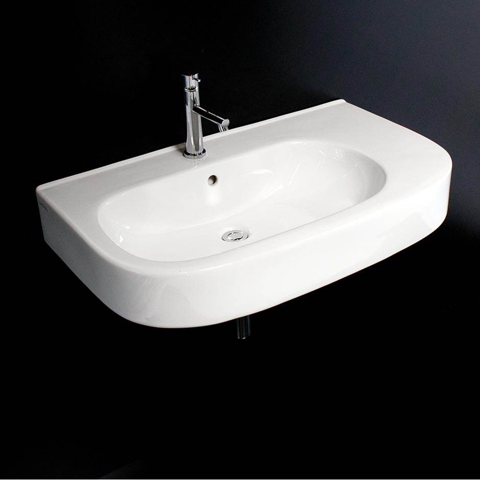 Lacava - Vanity top porcelain Bathroom Sink with overflow W: 31 3/4, D:19'', H:7 1/8'' - White