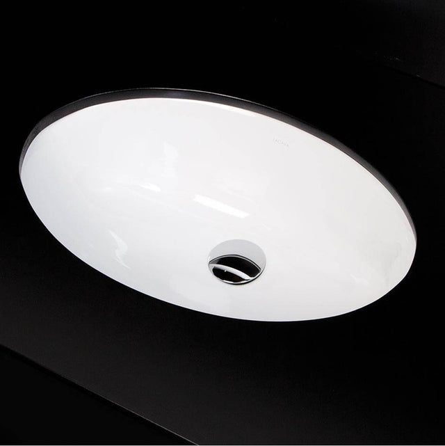Lacava - Under-counter porcelain Bathroom Sink with an overflow, 21''W, 13''D, 6''H - White