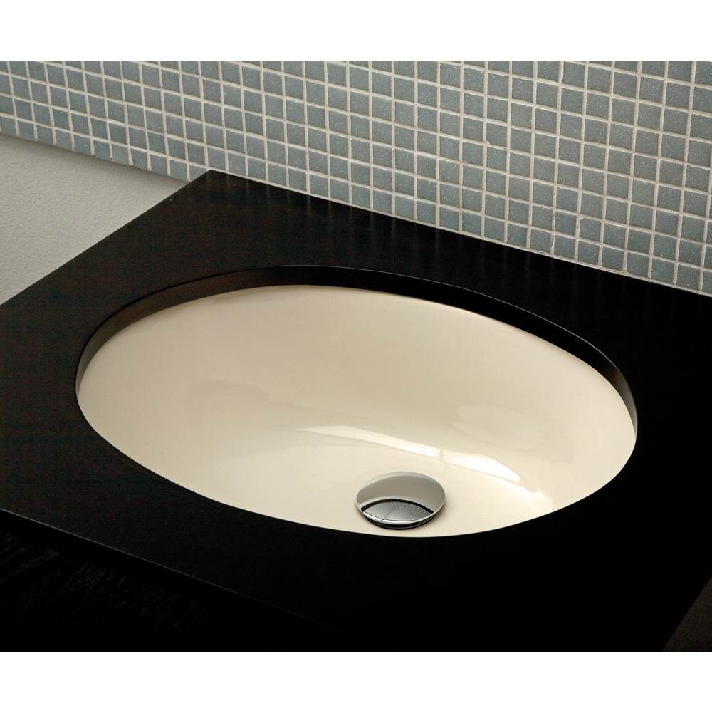 Lacava - Under-counter porcelain Bathroom Sink with an overflow, 17''W, 14''D, 5 1/2''H - White