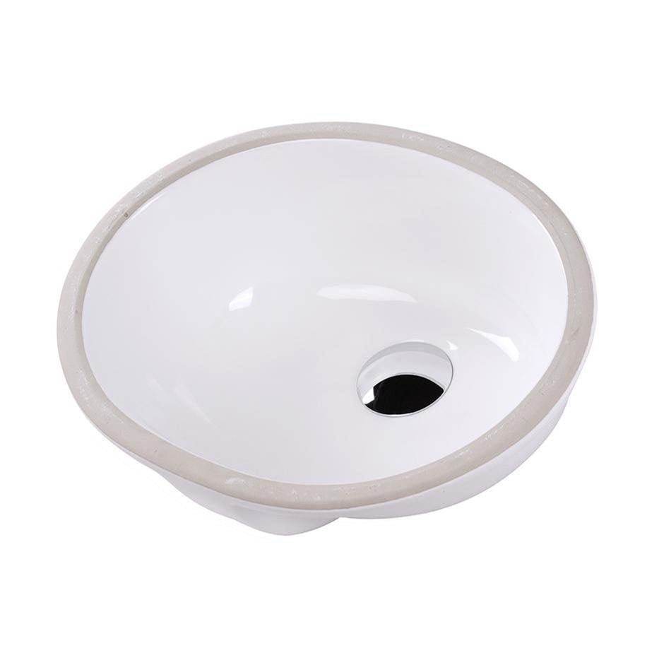 Lacava - Under-counter porcelain Bathroom Sink with an overflow, 14 1/2''W, 11 1/2''D, 6''H - White