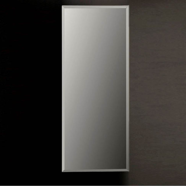 Lacava - Wall- mount beveled mirror with chrome edges. W; 15'', H: 34'', D: 1''. - Polished Chrome