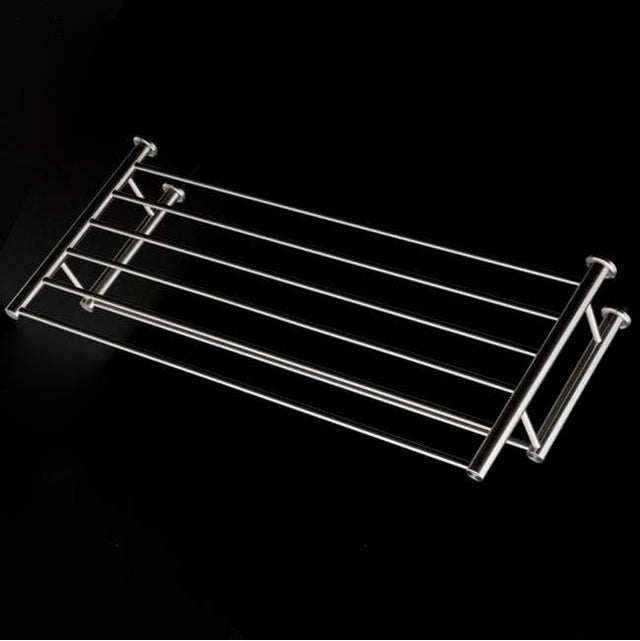 Lacava - Wall-mount towel shelf with a towel bar made of stainless steel.W: 19 5/8'' D: 8 7/8''H: 4 3/8'' - Powder Coated Brass