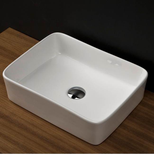 Lacava - Vessel porcelain Bathroom Sink w/o overflow,  Glazed exterior.19 1/8''W, 14 7/8 ''D, 5''H - White