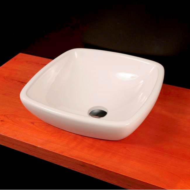 Lacava - Vessel porcelain Bathroom Sink without an  overflow, Glazed exterior. 16 1/2''W, 16 1/2''D, 5''H - White