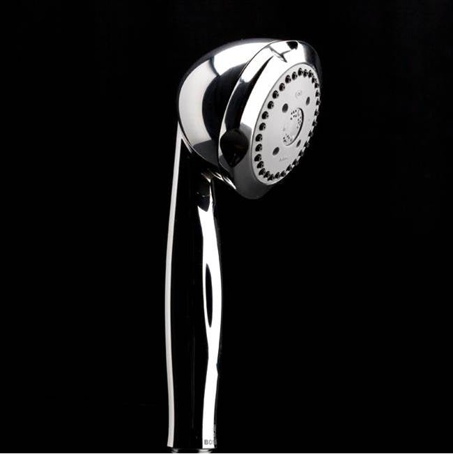Lacava - Hand-held round shower head with 59'' flexible hose, three jets.DIAM: 3 1/8'' H: 8 1/2'' - Polished Chrome