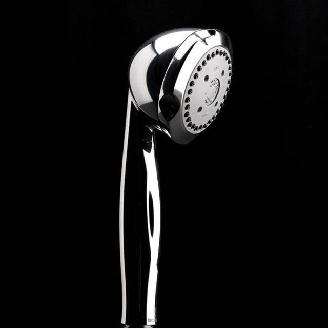 Lacava - Hand-held round shower head with 59'' flexible hose, three jets.DIAM: 3 1/8'' H: 8 1/2'' - Polished Chrome