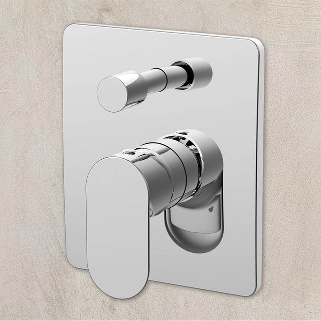 Lacava - TRIM ONLY - Built-in pressure balancing mixer with diverter and backplate. - Brushed Nickel