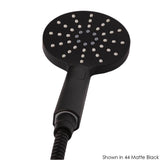 Lacava - Hand-held round shower head with 59-inch flexible hose and three function variable spray - Matte Black
