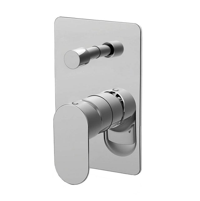 Lacava - TRIM ONLY - Built-in pressure balancing mixer with 2-way diverter, lever handle and squared backplate. Water flow rate: 4.67 gpm at 60 psi - Brushed Nickel