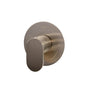 Lacava - Flou-trim- Built-in progressive pressure balancing mixer with a lever handle and round backplate. Water flow rate: 5.6 gpm DIAM: 5'' - Brushed Nickel