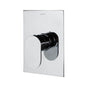 Lacava - Flou trim - Built-in progressive pressure balancing mixer with a lever handle and squared backplate. Water flow rate: 5.6 gpm at 43.5 psi. W: 5'', H: 7-1/4'' Rough-in No. VPBP sold seaparately - Brushed Nickel