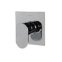 Lacava - Flou trim - Built-in progressive pressure balancing mixer with a lever handle and squared backplate. Water flow rate: 5.6 gpm at 43.5 psi. W: 5'', H: 5'' -  Rough-in No. VPBP sold separately - Brushed Nickel