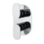 Lacava - Built-in progressive pressure balancing mixer with 2-way diverter, two lever handles and an oval backplate. Water flow rate: 5.6 gpm at 45 psi. - Brushed Nickel