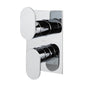 Lacava - Built-in progressive pressure balancing mixer  with 3- way diverter, two  lever handles and a retangular backplate. Water flow rate: 5.6 gpm at 45 psi. - Brushed Nickel