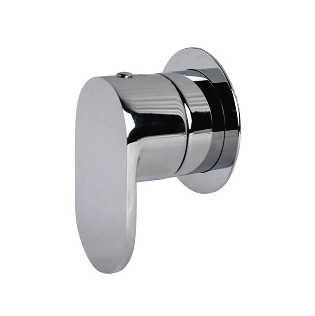 Lacava - TRIM ONLY - 3-Way diverter valve GPM 10 (43.5 PSI) with round back plate and oval lever handle - Brushed Nickel